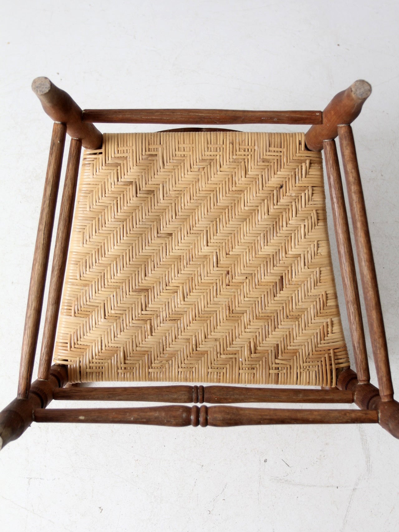 antique woven seat armchair