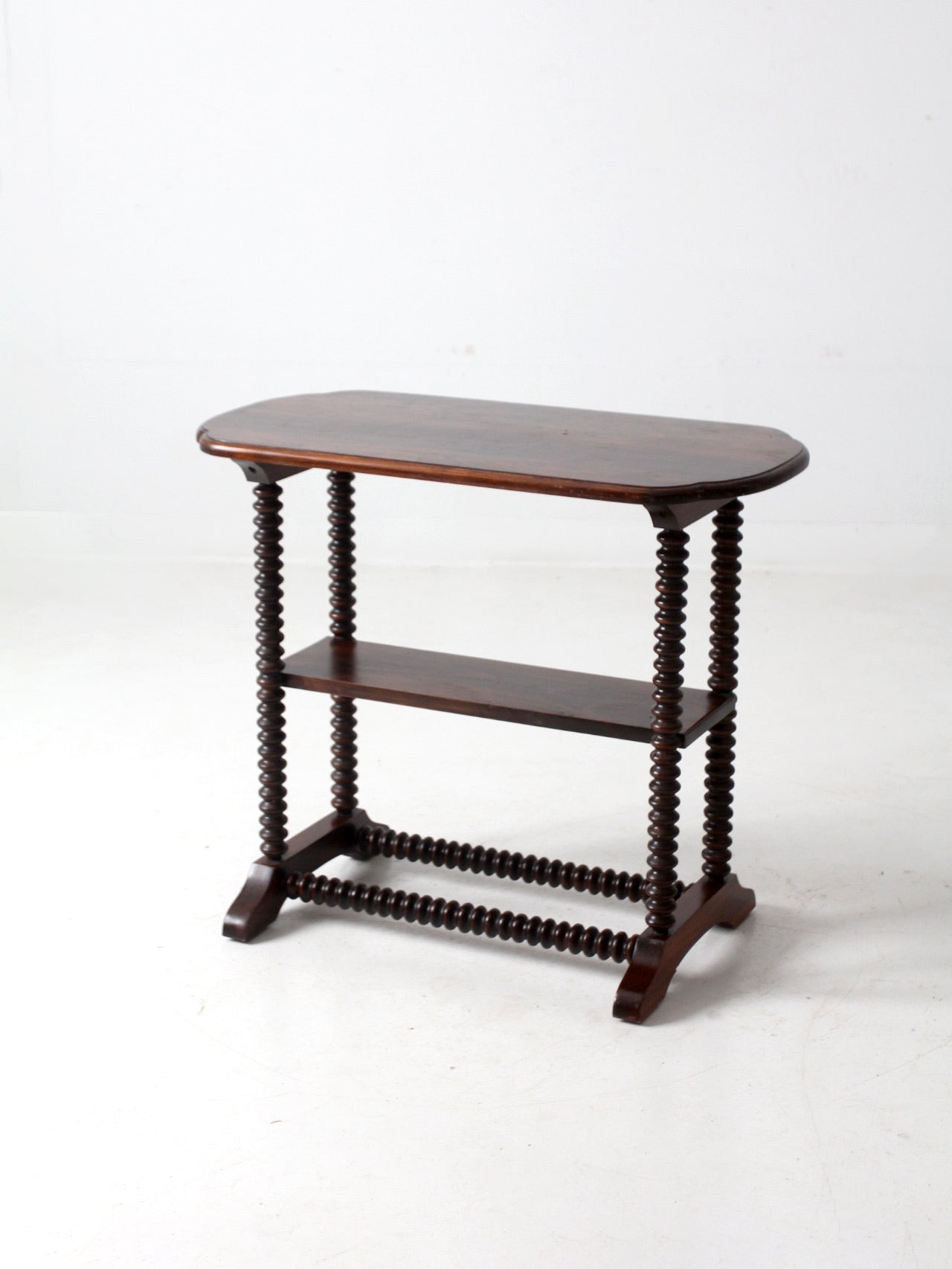 antique spool leg side table – 86 Vintage