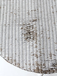 antique white wicker accent table