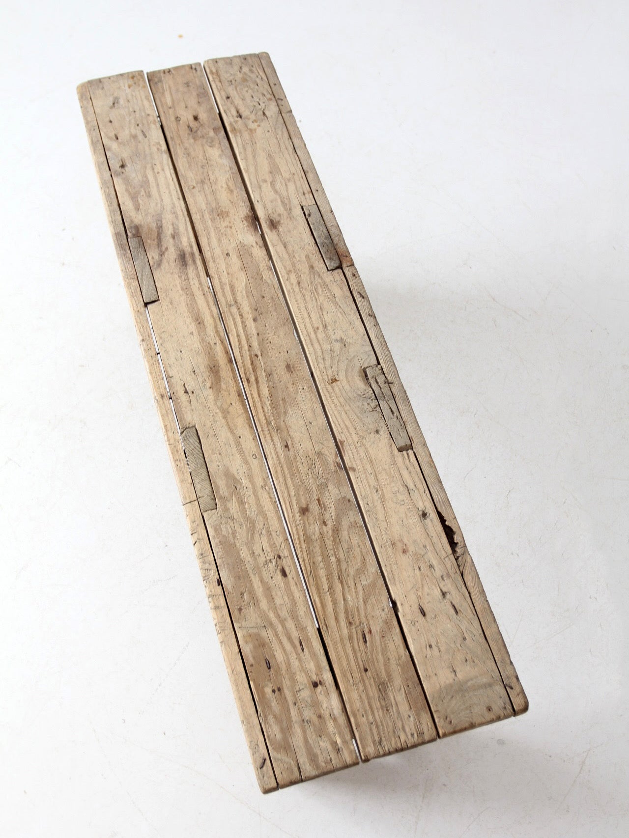 antique wood farmhouse bench