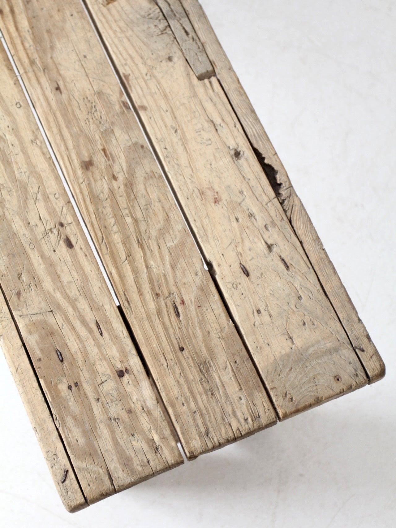 antique wood farmhouse bench