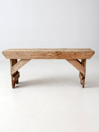 antique wood farmhouse bench