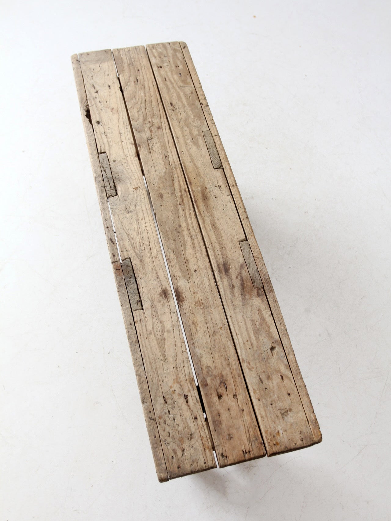 antique wood farmhouse bench