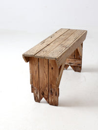 antique wood farmhouse bench