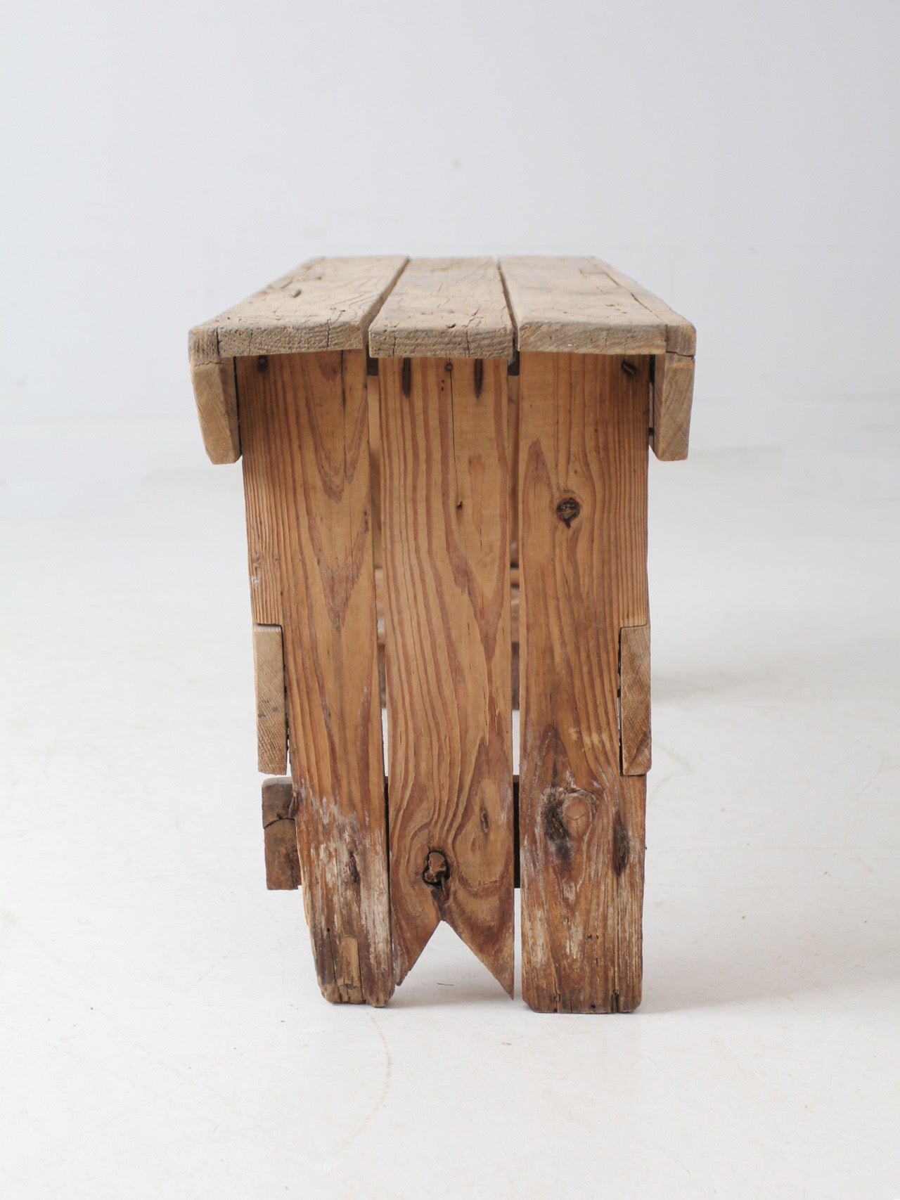 antique wood farmhouse bench