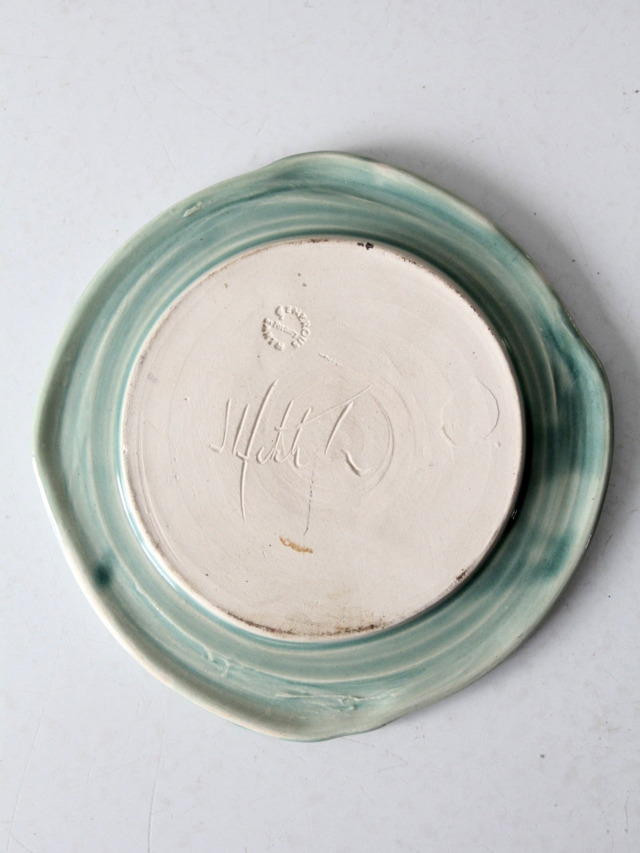 vintage studio pottery plate