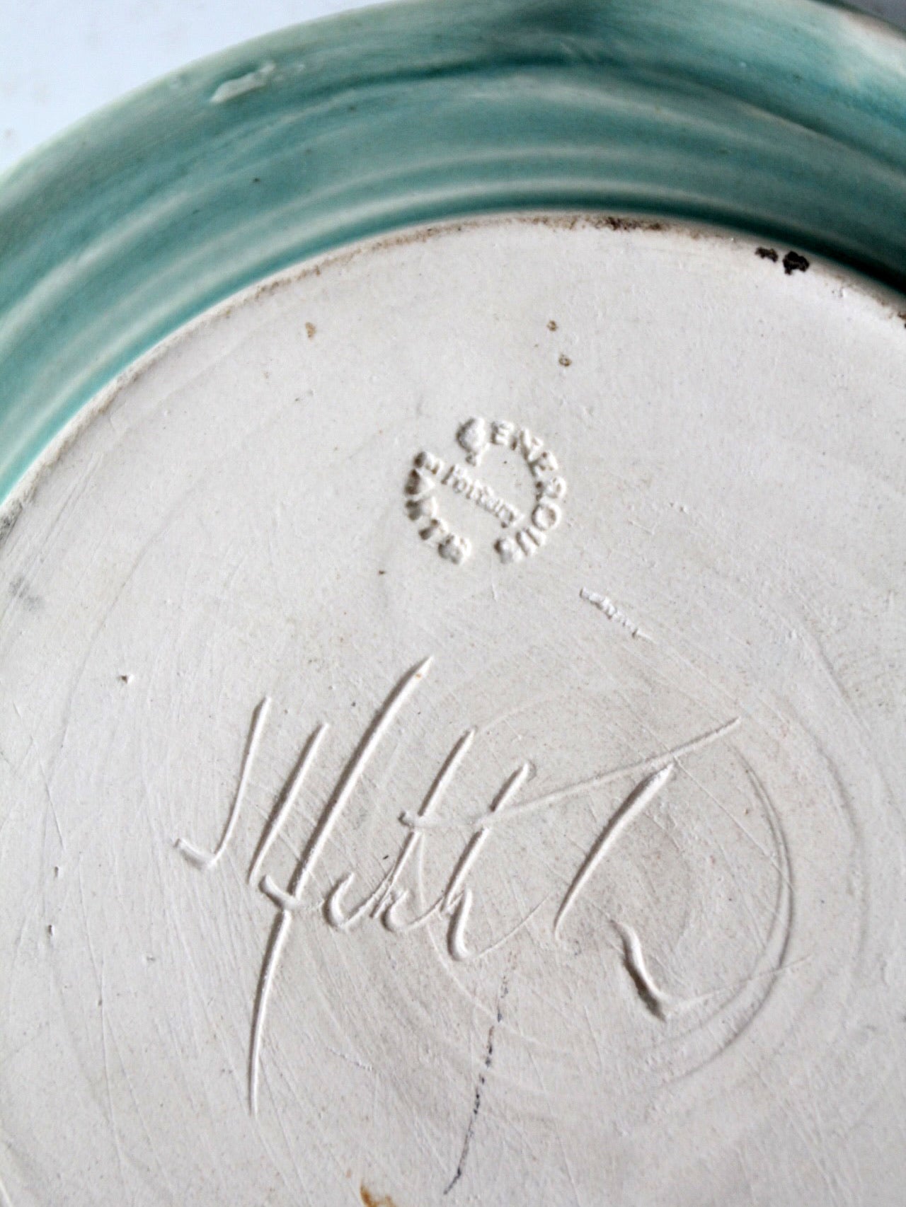 vintage studio pottery plate