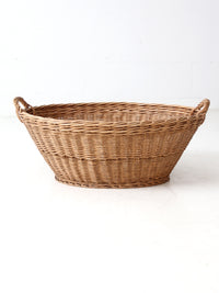 antique wicker laundry basket