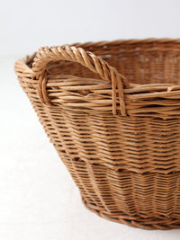 antique wicker laundry basket