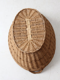 antique wicker laundry basket