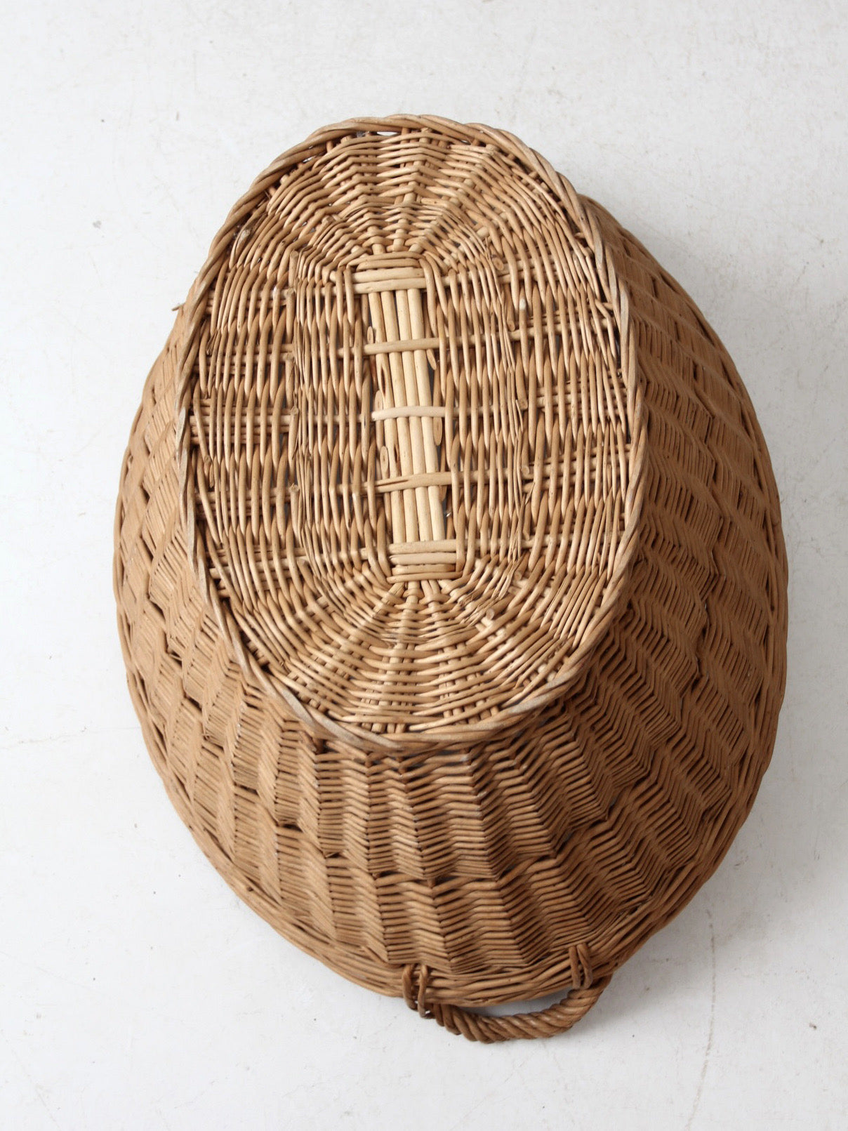 antique wicker laundry basket
