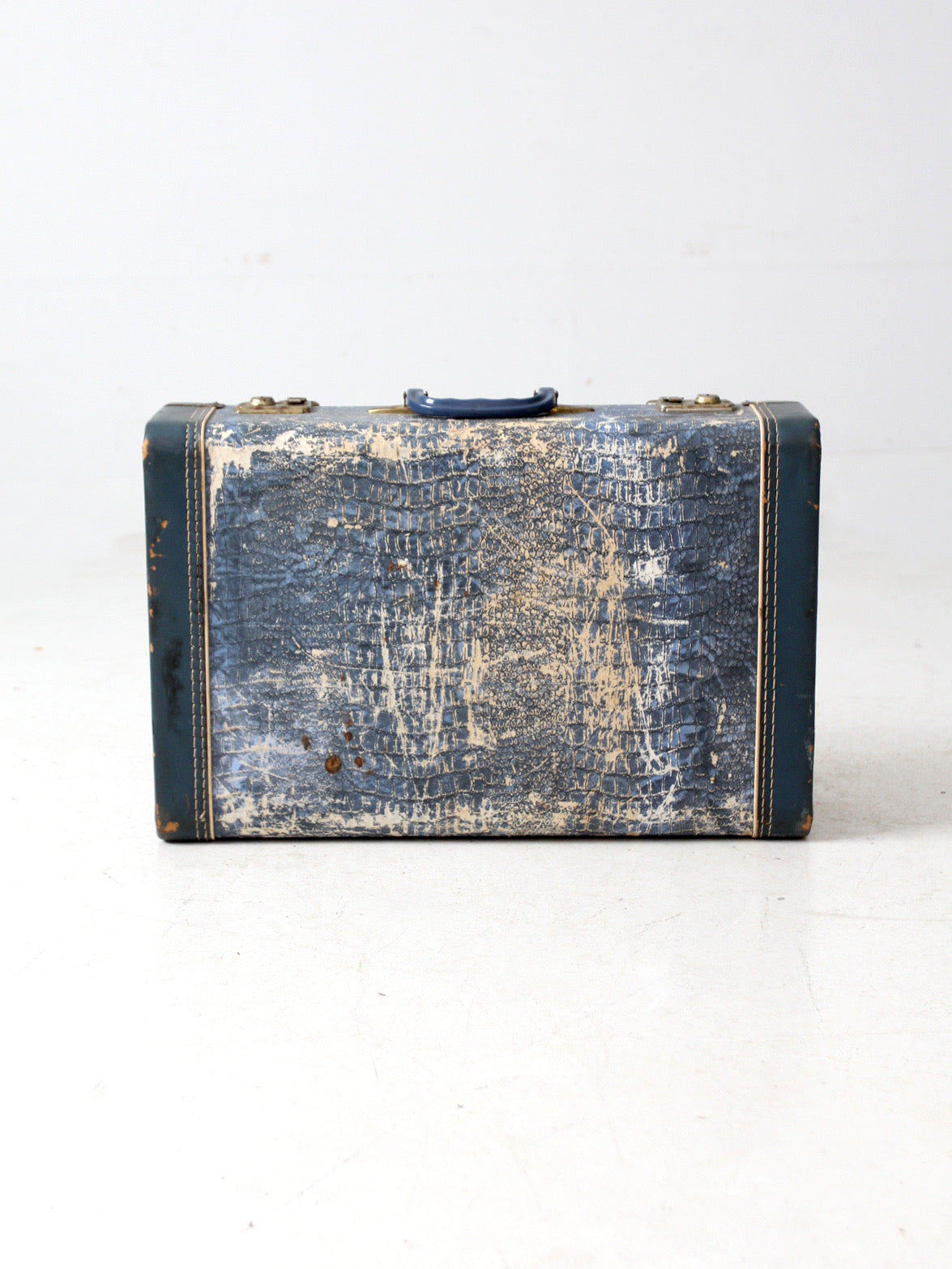 mid-century Vacationer blue suitcase