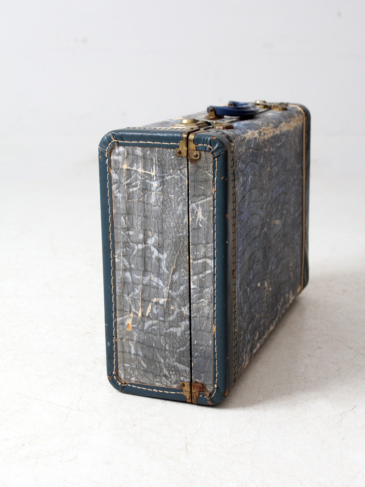 mid-century Vacationer blue suitcase