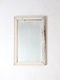 antique beveled glass mirror with painted wood frame