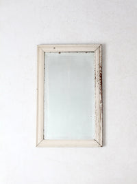 antique beveled glass mirror with painted wood frame
