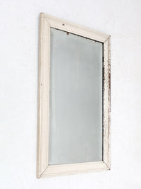 antique beveled glass mirror with painted wood frame