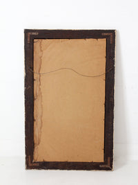 antique beveled glass mirror with painted wood frame