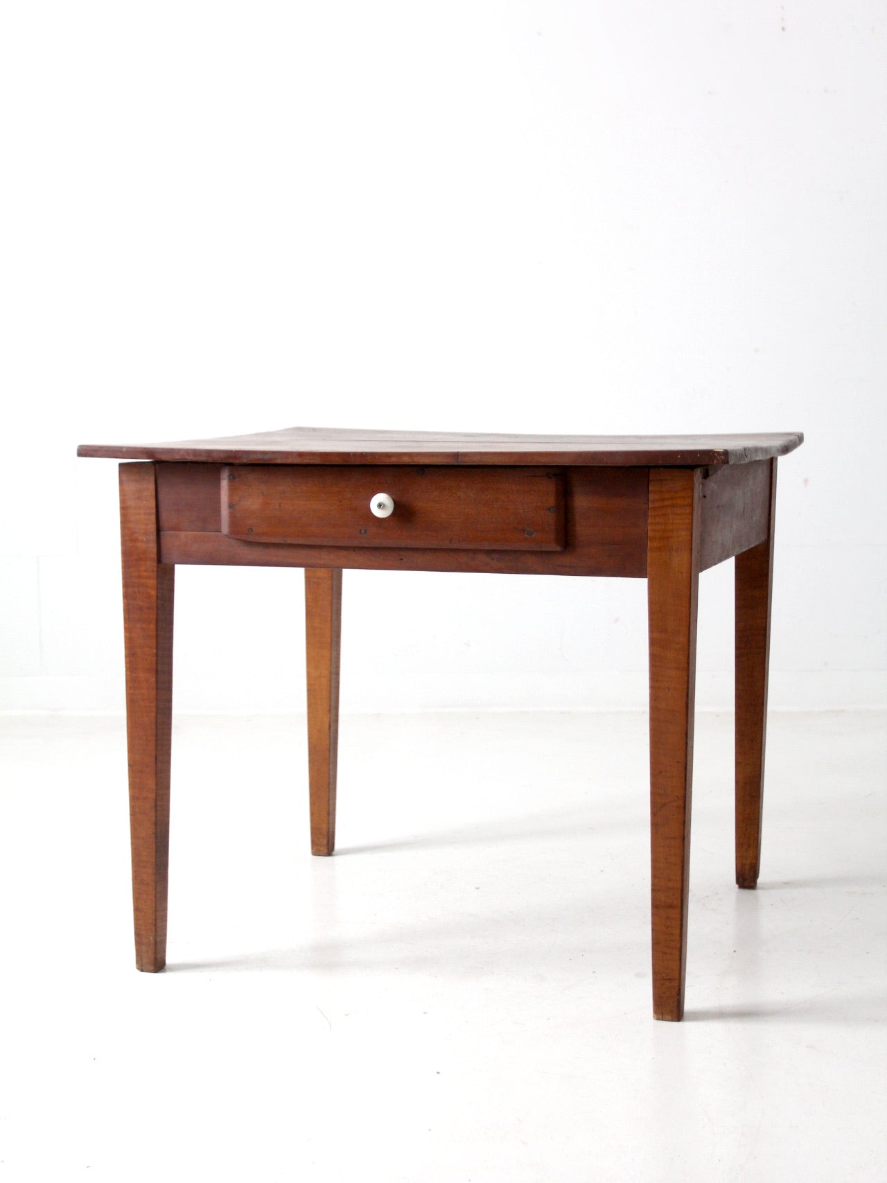 antique primitive table with drawer