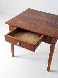 antique primitive table with drawer