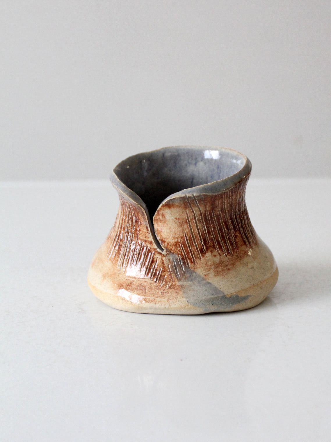 vintage studio pottery yarn bowl
