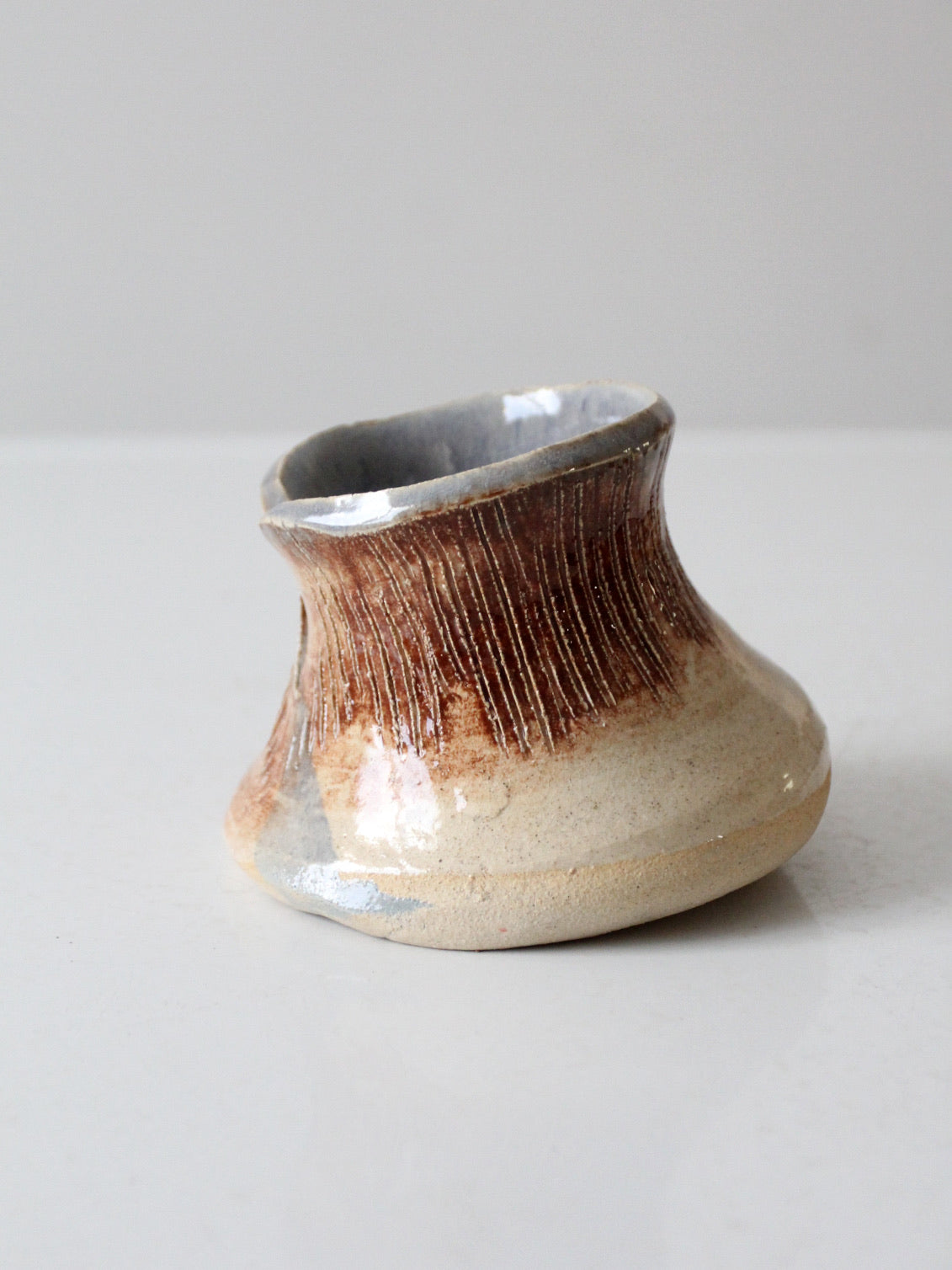 vintage studio pottery yarn bowl