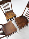 antique spindle back dining chairs set of 3