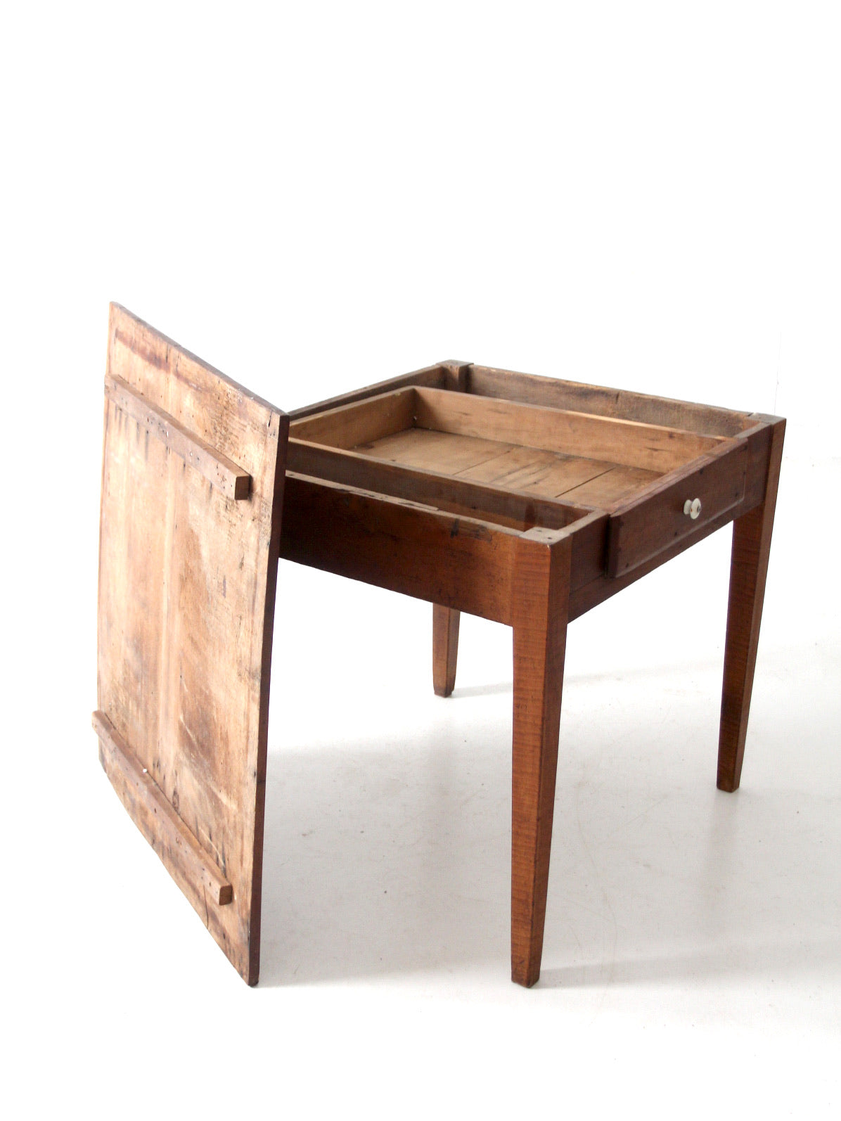 antique primitive table with drawer