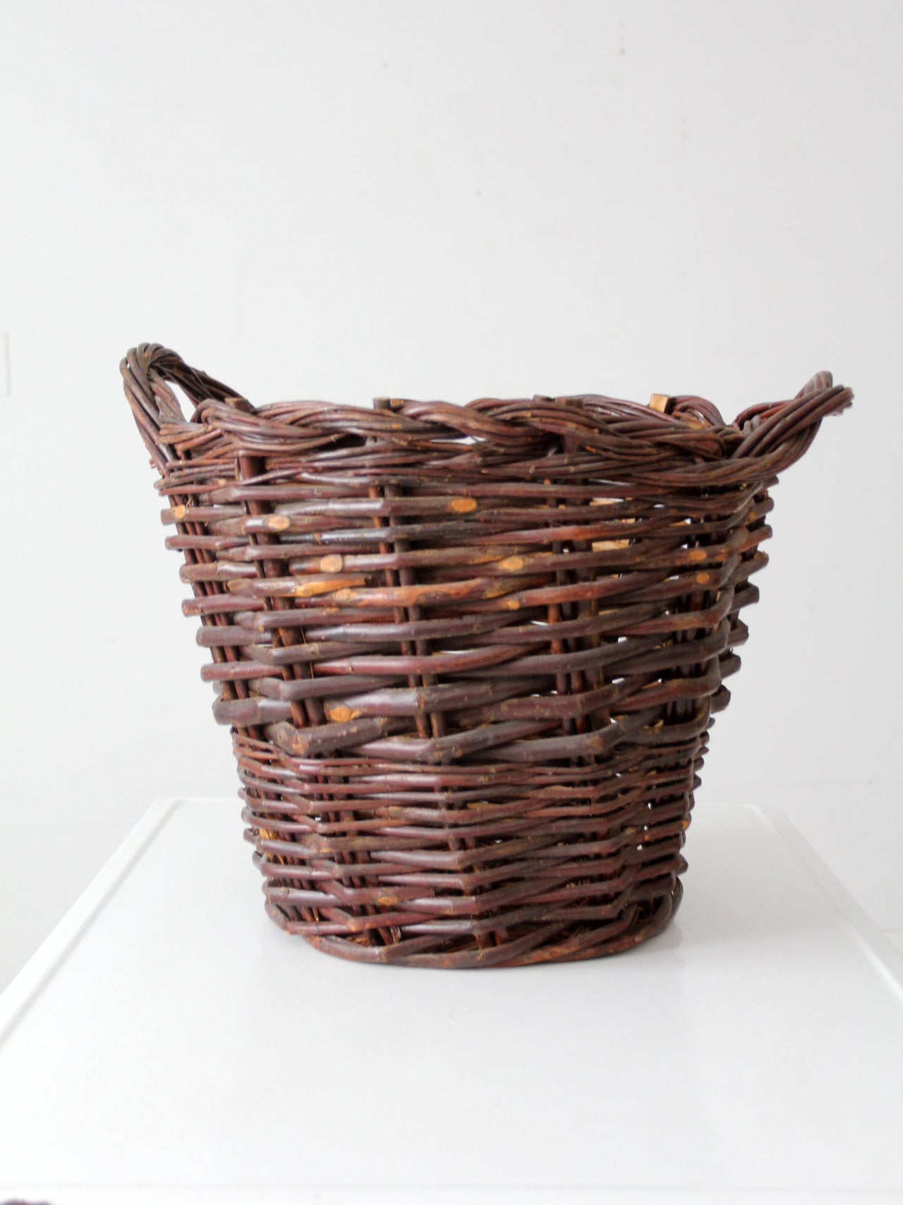 vintage wicker gathering basket
