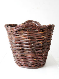 vintage wicker gathering basket