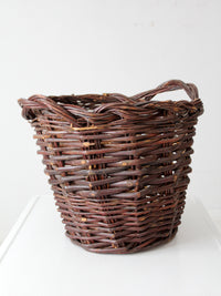 vintage wicker gathering basket