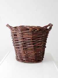 vintage wicker gathering basket