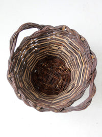 vintage wicker gathering basket