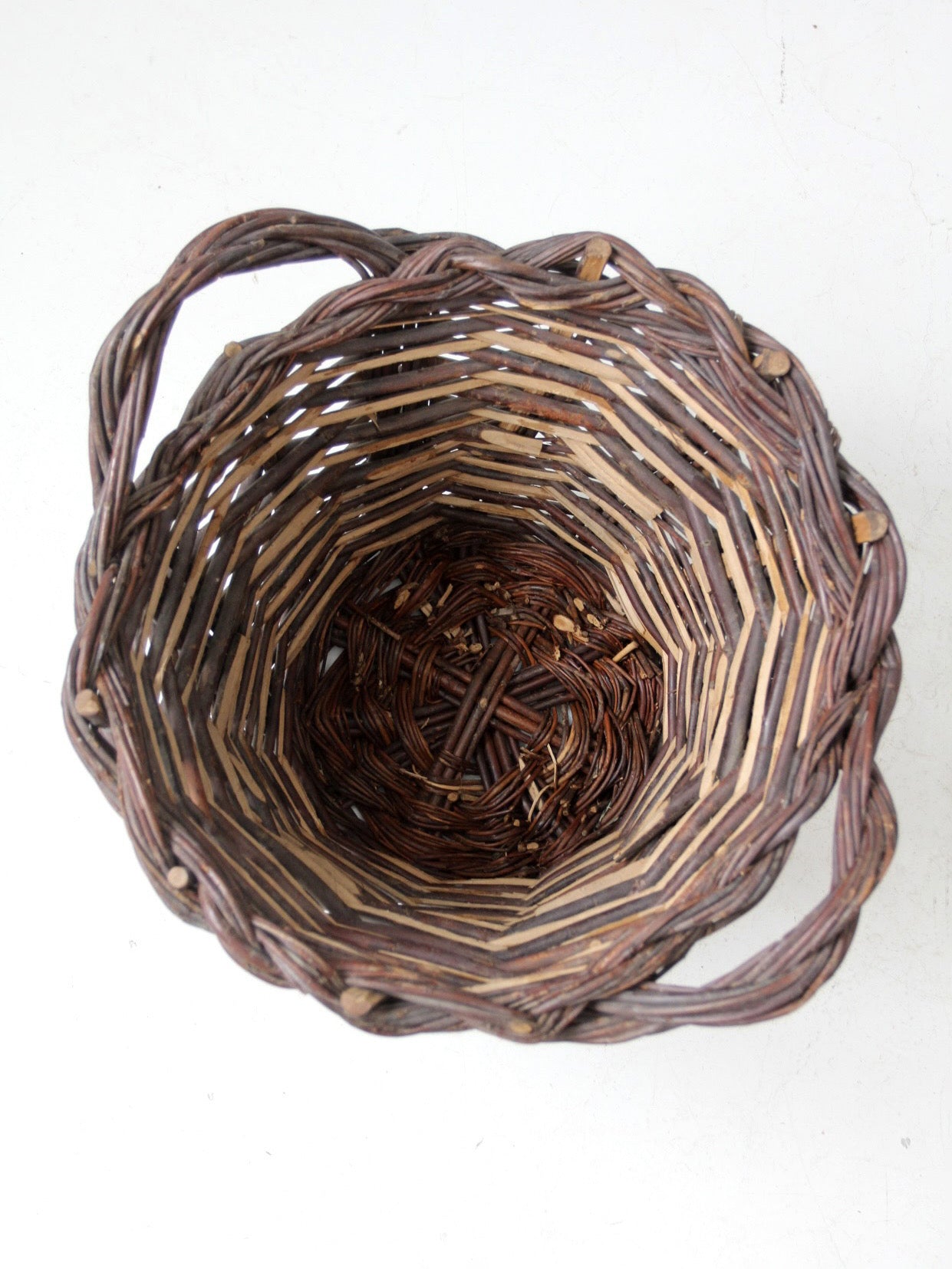 vintage wicker gathering basket