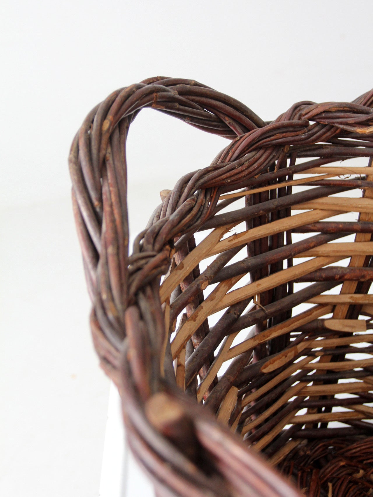 vintage wicker gathering basket