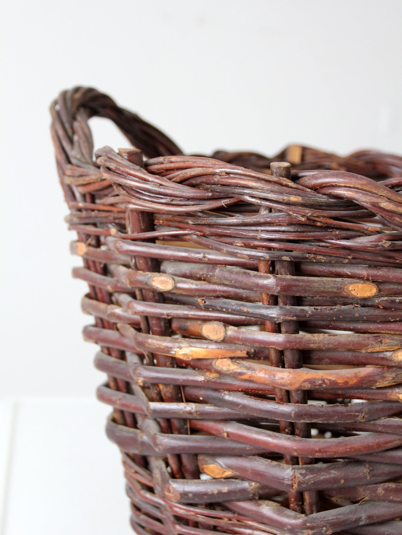 vintage wicker gathering basket