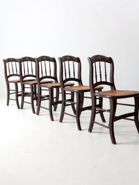 antique cane seat stencil back chairs set of 5