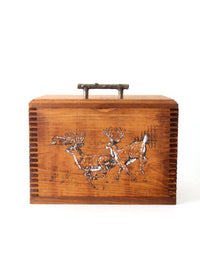 vintage handmade rustic deer box