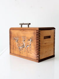 vintage handmade rustic deer box