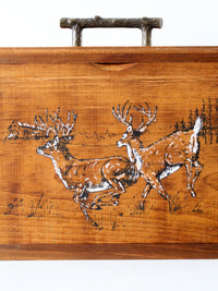 vintage handmade rustic deer box