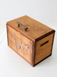 vintage handmade rustic deer box