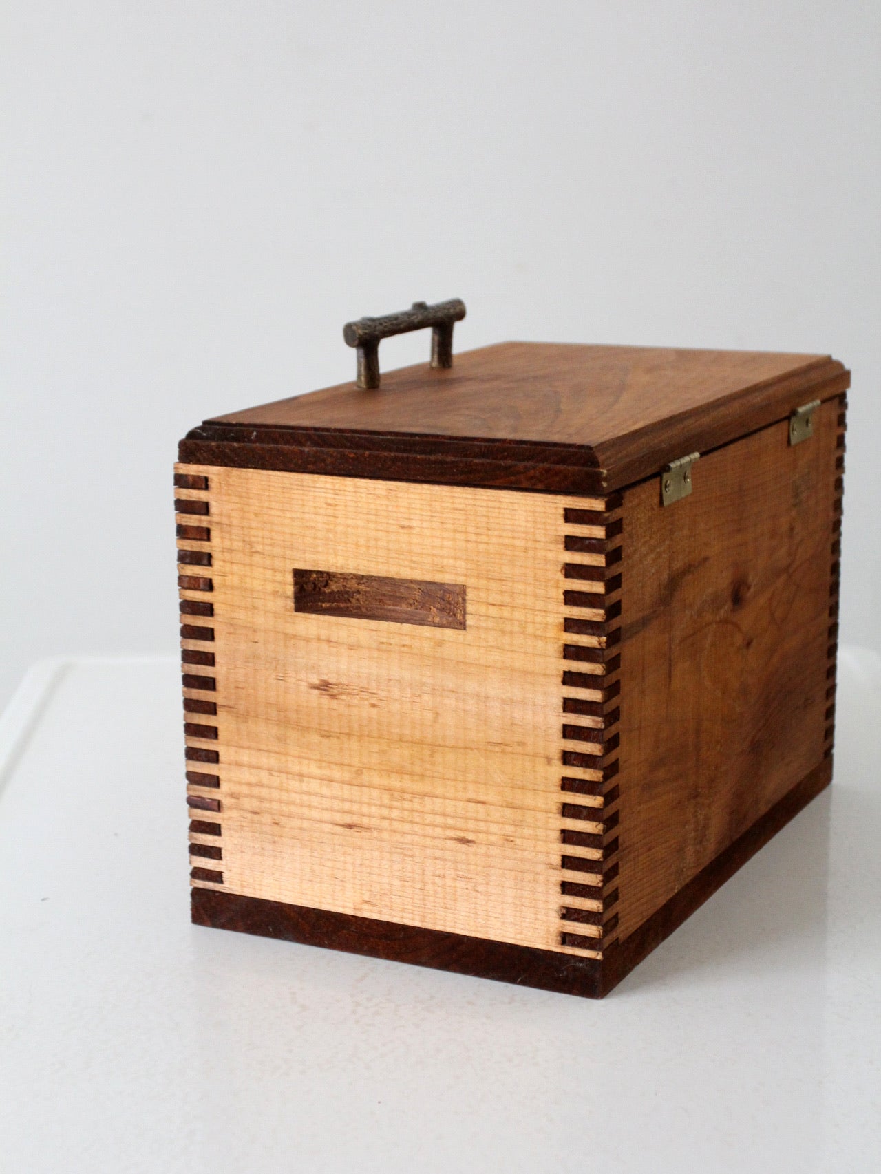 vintage handmade rustic deer box