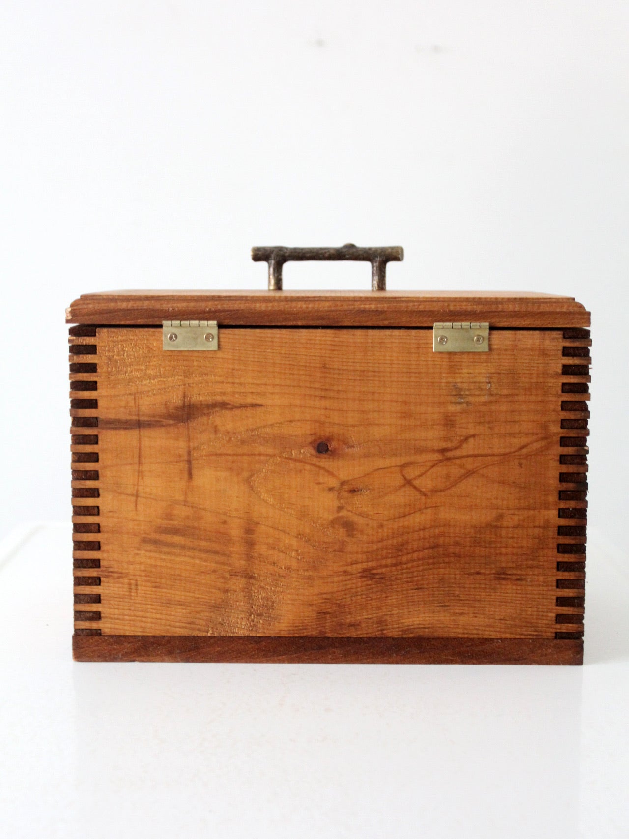 vintage handmade rustic deer box