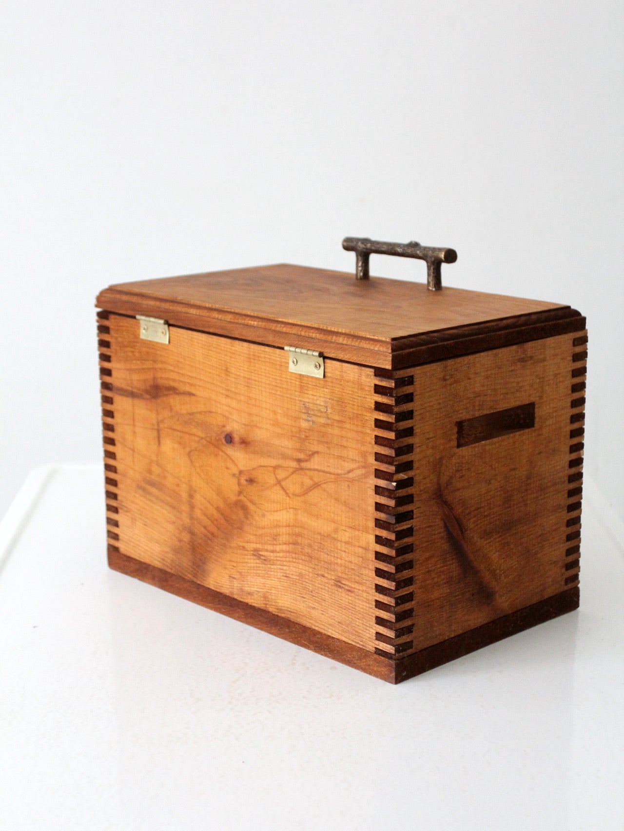 vintage handmade rustic deer box