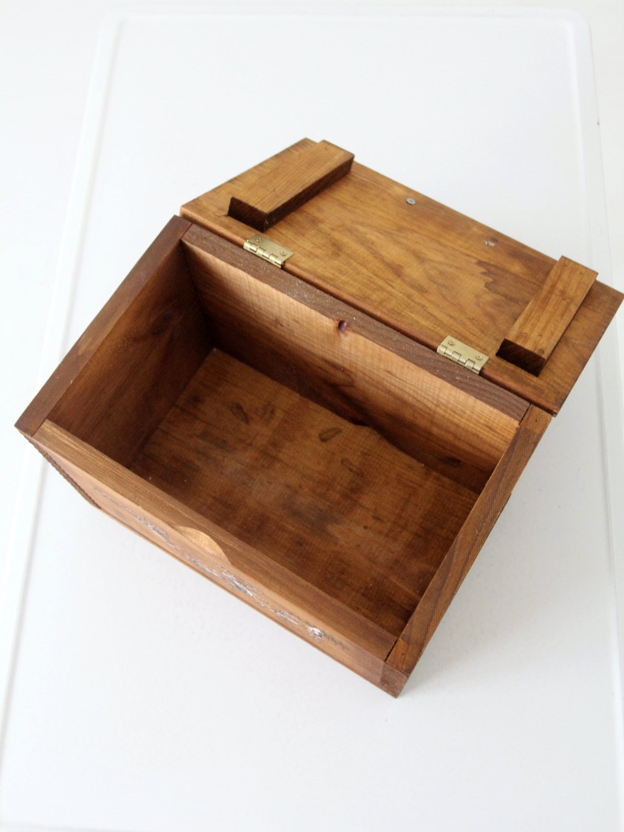 vintage handmade rustic deer box