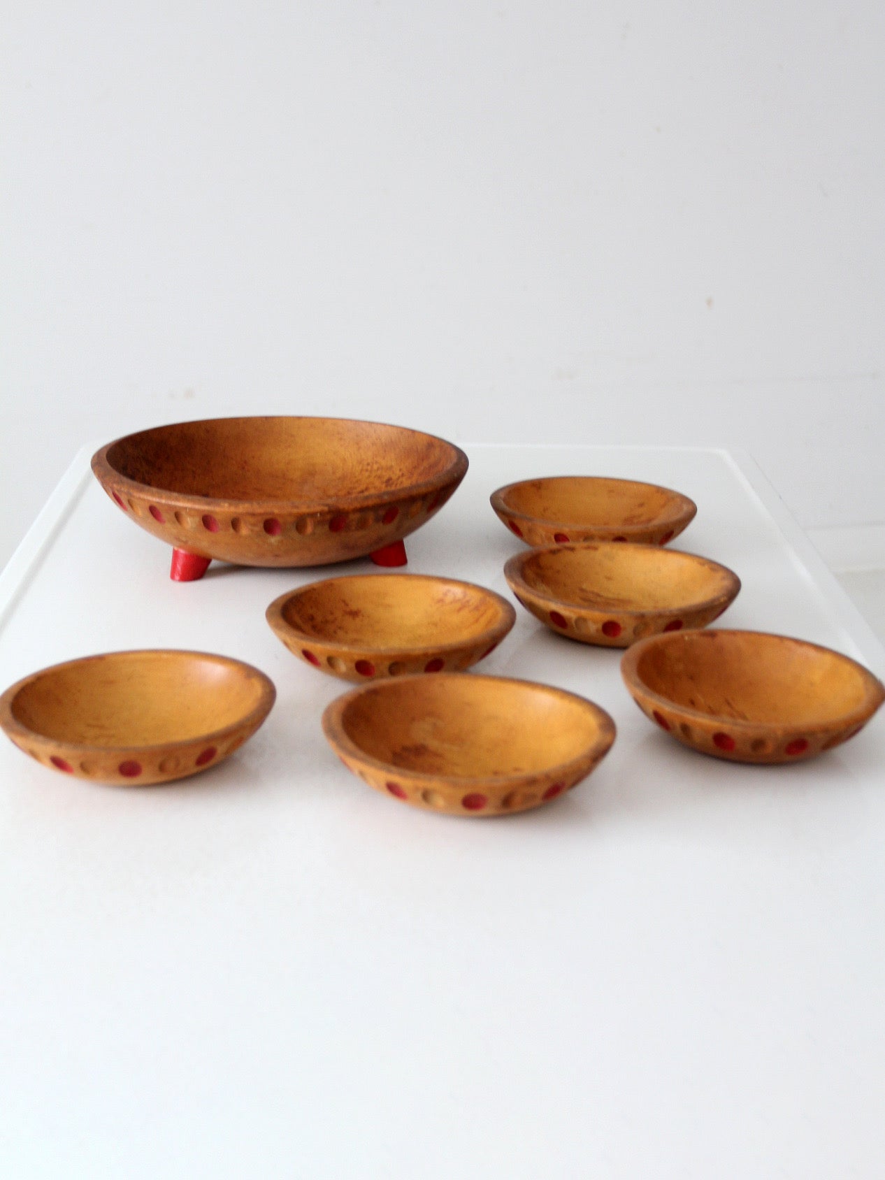 mid-century Munising salad bowl set of 7