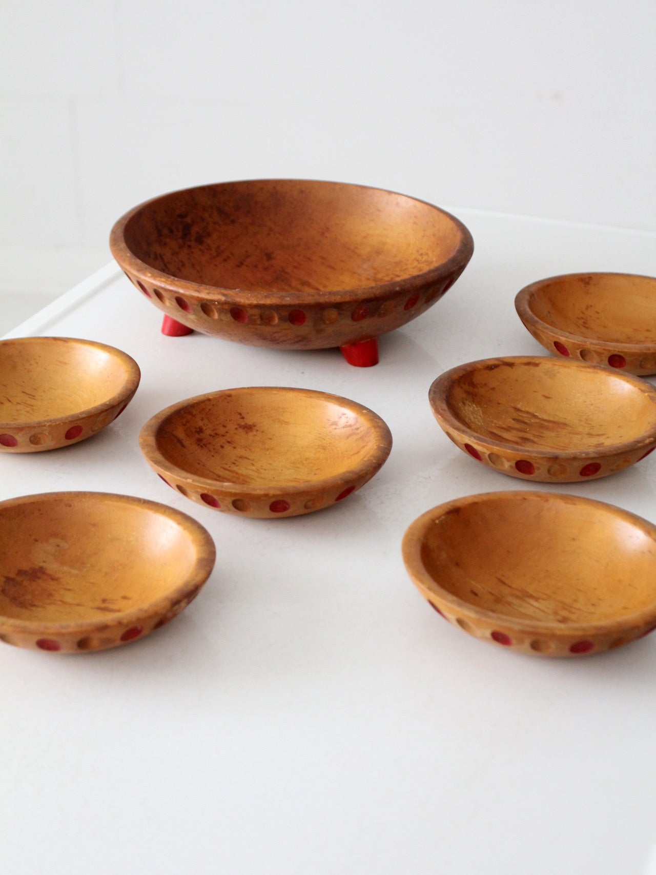 mid-century Munising salad bowl set of 7