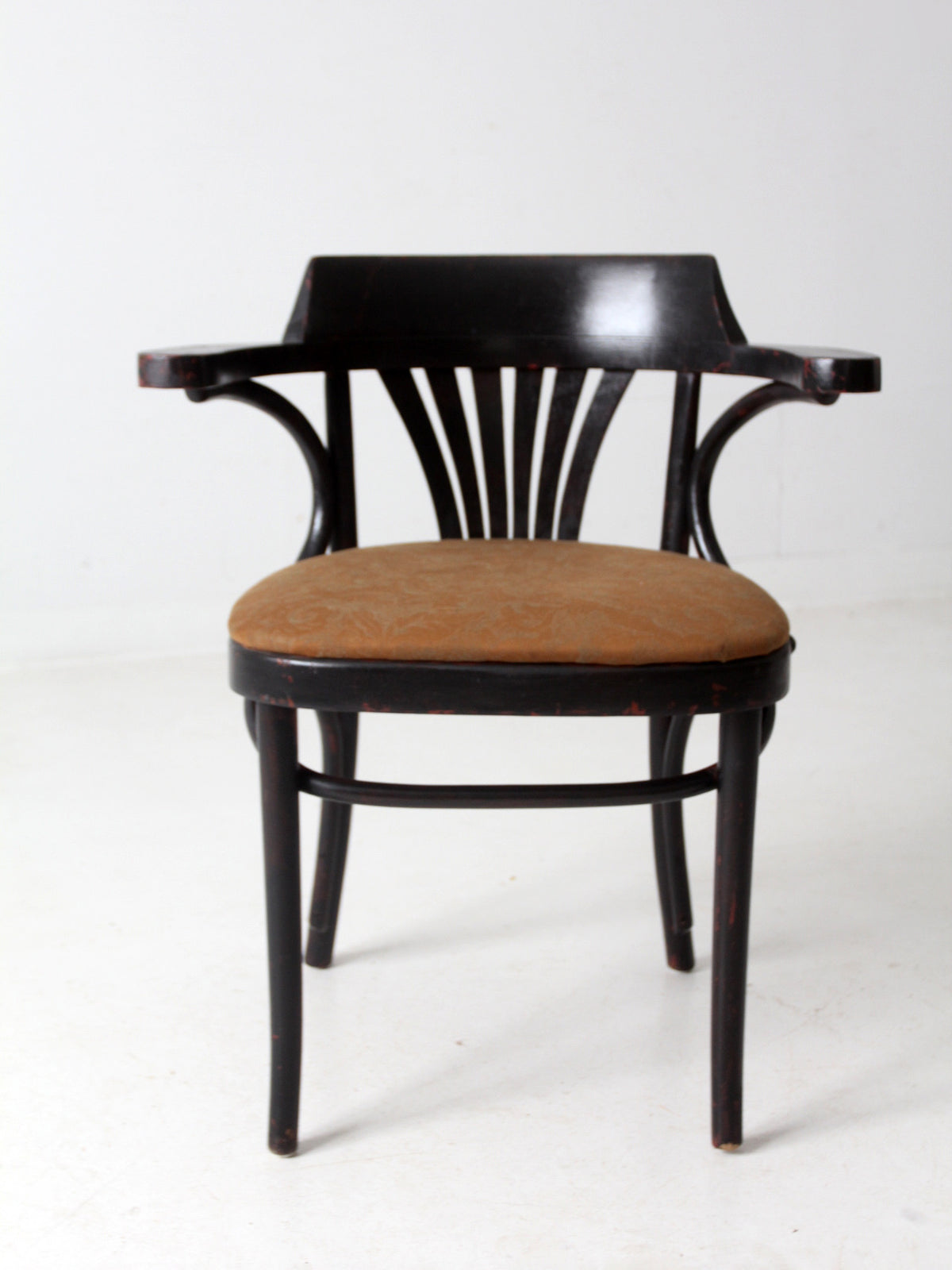 vintage bentwood chair with upholstered seat