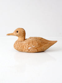 vintage hand-carved wooden duck
