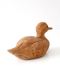 vintage hand-carved wooden duck
