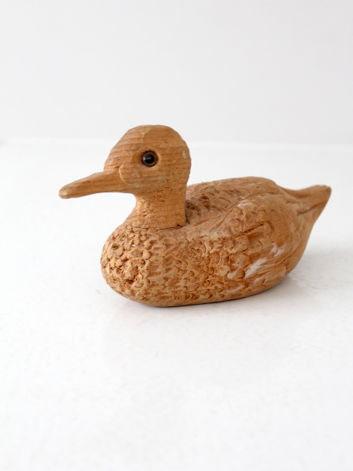 vintage hand-carved wooden duck